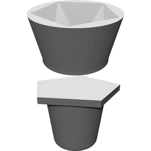 Stampo vaso cemento - stampo, per